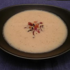 Silky Shallot Soup with Crispy Pancetta
