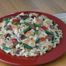 Cajun Chicken, Sausage & Pasta Skillet