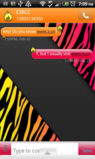 GO SMS THEME FireZebra