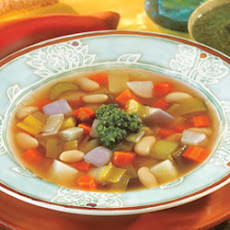 Swanson® Winter Vegetable Bean Soup with Pesto