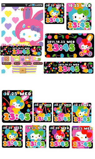 HELLO KITTY Clock Widget1