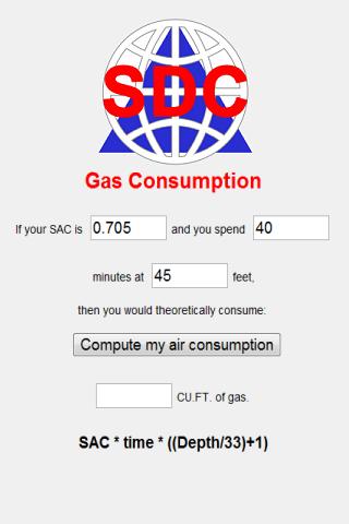 Scuba Gas Consumption