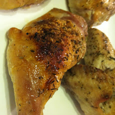 Crispy roast chicken with a quick pan sauce