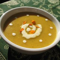 Carrot Soup with Potatoes and Cream