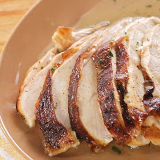 Roasted Turkey Breast and Natural Jus with Mushroom, Brown Butter, and Sage Stuffing
