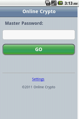Online Crypto Password Manager