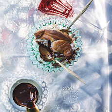 Chestnut-Armagnac Soufflé with Bittersweet Chocolate Sauce