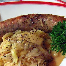 Bratwurst with Creamy Apple Compote