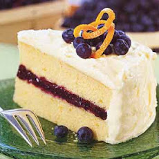 Blueberry and Orange Layer Cake with Cream Cheese Frosting