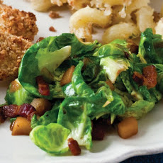 Sauteed Brussels Sprouts with Apples and Bacon