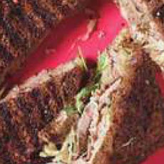 Sliced Steak Reubens with Russian Dressing