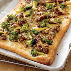 Broccoli and Sausage Focaccia