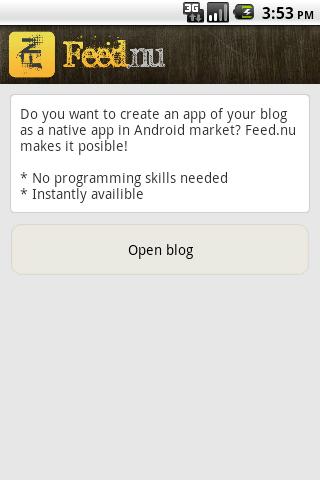 Feed.nu blog to app generator