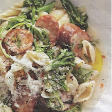 Spicy Chicken Sausage Pasta and Greens