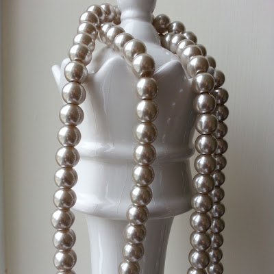 Grey Glass Pearl Beads 8mm