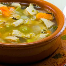 Turkey and Cannellini Bean Soup with Sweet Potatoes and Rosemary