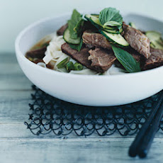 Southeast Asian Beef and Rice-Noodle Soup