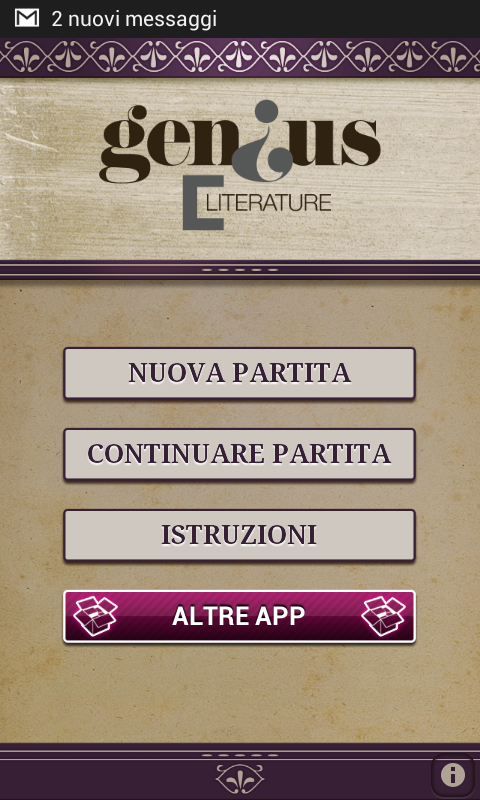 Android application Genius Literature Quiz screenshort
