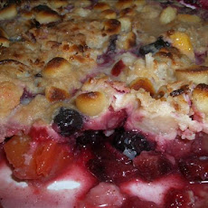 Mango Berry Coconut Crisp