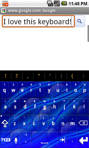 Blue Bubbles Keyboard Free