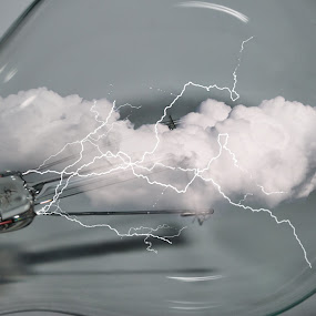 Global Storm by Marc Rossmann - Digital Art Things ( clouds, lightning, storm, globe )