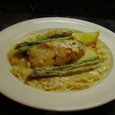 Lemon Asparagus Chicken Rolls With Capellini
