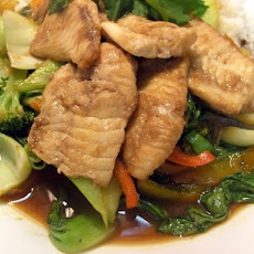 Grilled Halibut With Tamarind Stir-Fried Vegetables