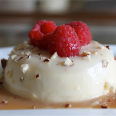 Hazelnut Panna Cotta with Caramel Sauce