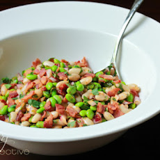 White Bean Edamame Salad with Bacon