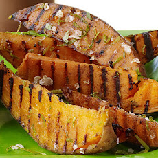 Grilled Sweet Potatoes with Lime and Cilantro