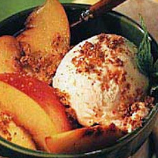 Peach-Amaretto Sundaes