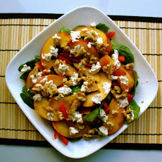 Spinach, Peach and Brie Salad