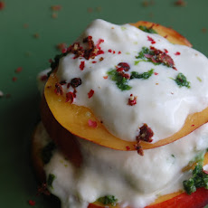 Nectarine and Ricotta Stack - a Riff on Caprese