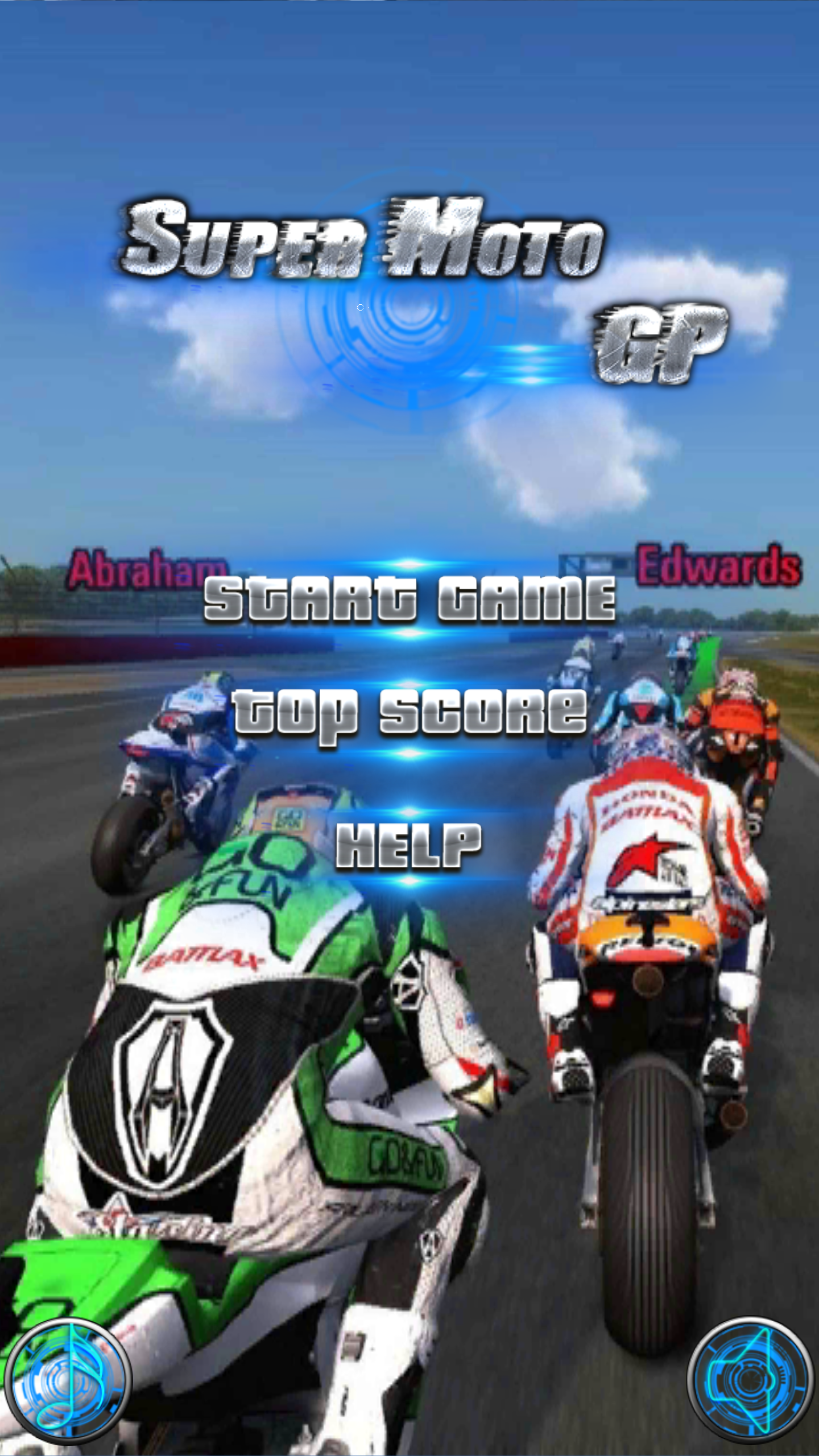 Android application moto speed game screenshort