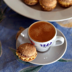 Vanilla Bean Macaron with Passion Fruit Buttercream