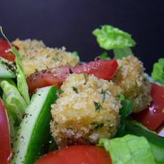 Spring Greens With Toasted Cheese