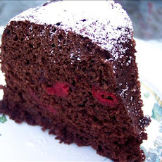 Microwave Chocolate Cherry Snack Cake