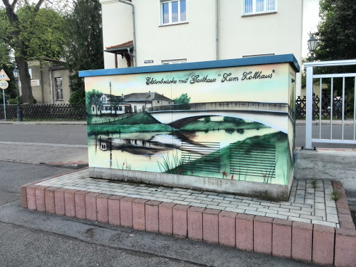 Graffiti-Bild der Elsterbrücke Ruhland
