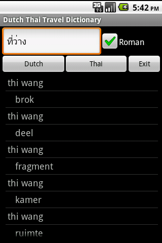 Dutch Thai Travel Dictionary