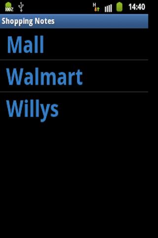 Shopping List