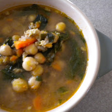 Hearty Chick Pea and Greens Soup