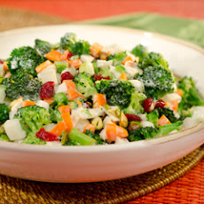 Broccoli Slaw With Dried Cranberries And Pistachios