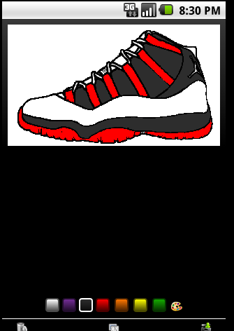 Android application Air Jordan coloring book screenshort