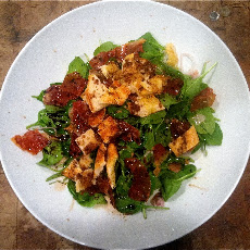 Spinach Salad with Crisped Prosciutto