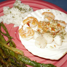 Garlic Scallops and Shrimp