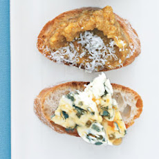 Blue Cheese and Honey Bruschetta