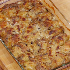 Veal Stuffed Jumbo Shells with Mushroom Bechamel