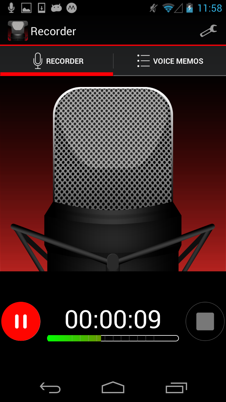 Android application Voice Recorder HD screenshort