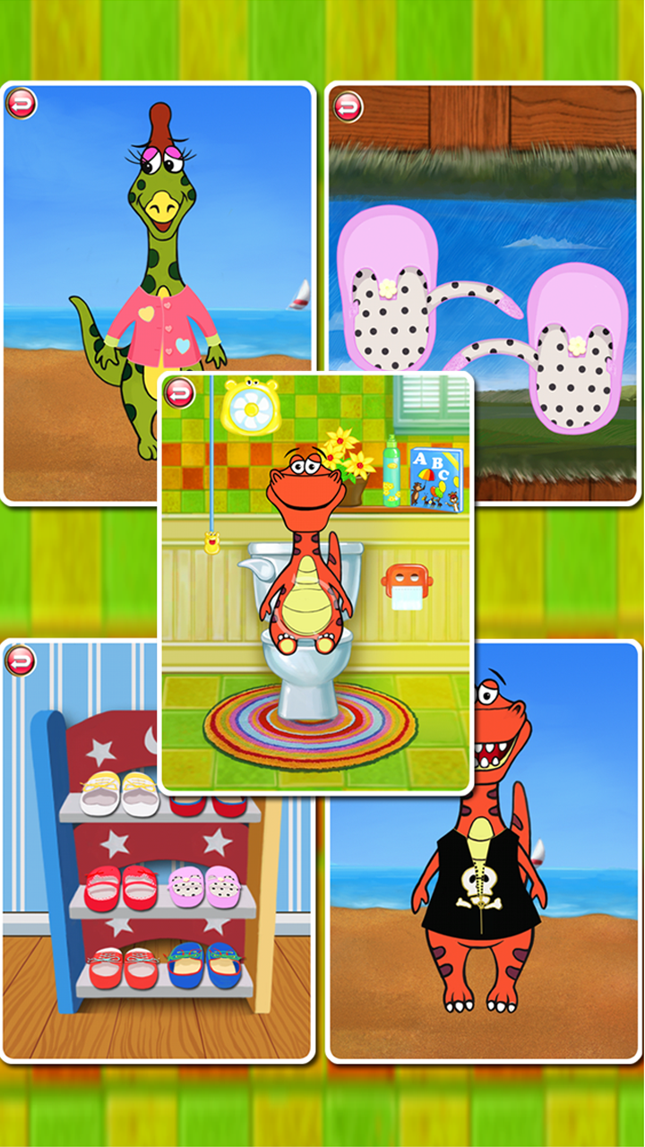 Android application Dino Bath &amp; Dress Up screenshort