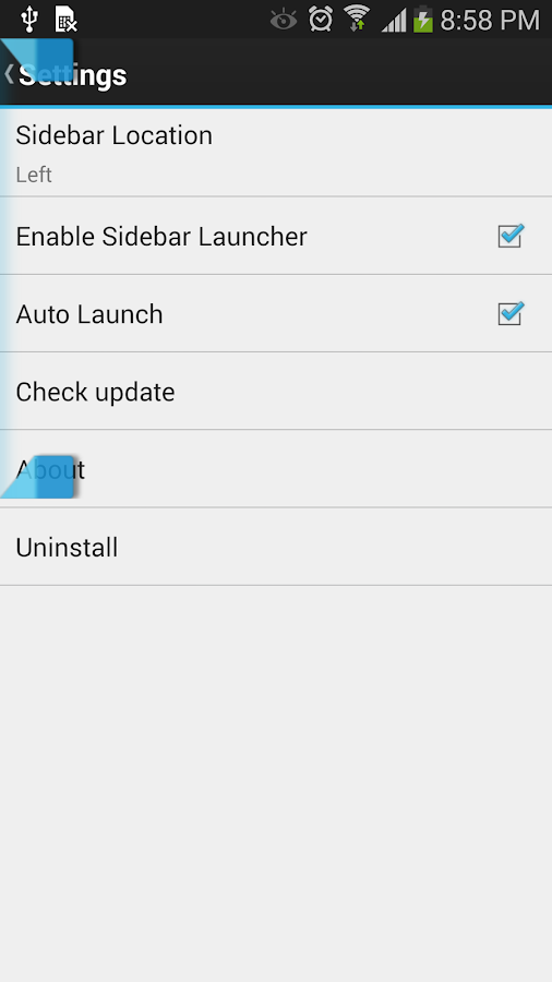    Sidebar Launcher- screenshot  